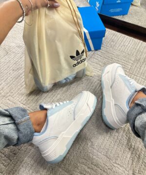 Tenis Adidas Femmy Fire Azul Branco Premium Feminino 4