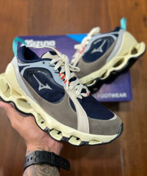 Tenis Mizuno Waze Beta 2 Bege Premium Masculino 2 scaled