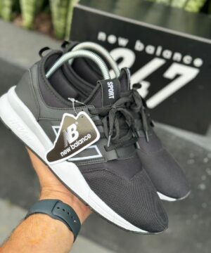 Tenis New Balance 247 Sport Preto Branco Premium Masculino 1