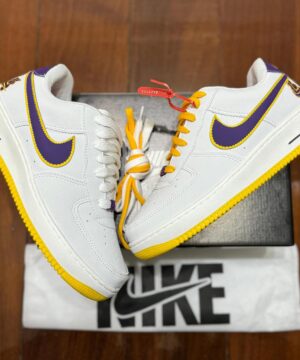 Tenis Nike Air Force Lekers Branco Roxo 1