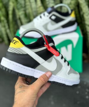 Tenis Nike SB Dunk Low Preto Cinza Amarelo Premium Masculino 2