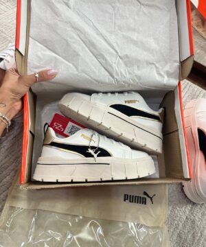 Tenis Puma Mayze Crashed WNS Preto Branco Feminino Premium 4