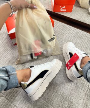 Tenis Puma Mayze Crashed WNS Preto Branco Feminino Premium 5