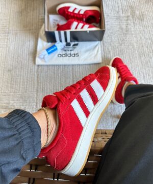 Tenis Adidas Campus Couro Vermelho Feminino Premium 1
