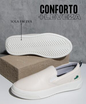 Tenis IAT Lacoste EVA Premium Masculino Grade Fechada 1