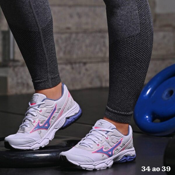 Tenis Mizuno Nirvana 9 Cinza Rosa Feminino