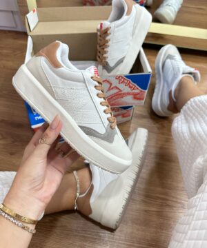 Tênis New Balance CT302 Branco Marrom Premium Feminino