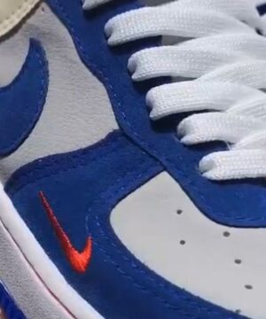 Tenis Nike Air Force Burberry Azul Grade Fechada 2