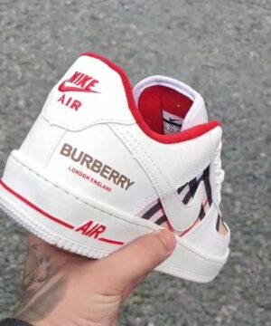 Tenis Nike Air Force Burberry BCVerm Xadrez Grade Fechada 1