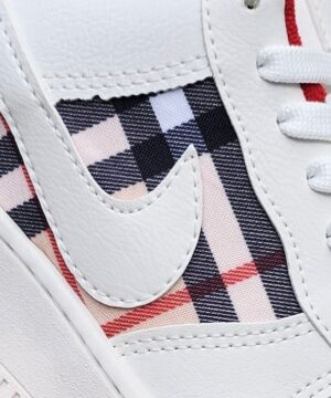 Tenis Nike Air Force Burberry BCVerm Xadrez Grade Fechada 6