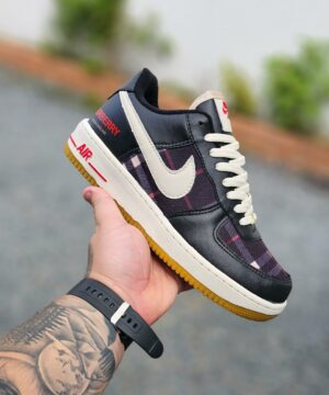 Tênis Nike Air Force Burberry Preto Masculino Grade Fechada