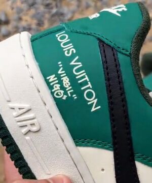 Tenis Nike Air Force LV Verde PTCreme Grade Fechada 1