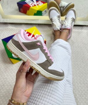 Tenis Nike Dunk SB Branco Rosa Feminino Premium 4