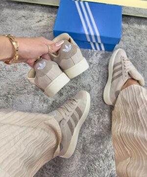 Tenis Adidas Campus Couro Off Bege Feminino Premium 1