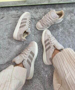 Tenis Adidas Campus Couro Off Bege Feminino Premium 2