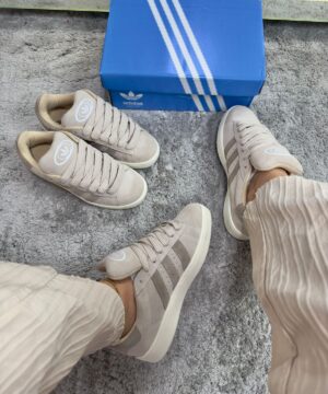 Tenis Adidas Campus Couro Off Bege Feminino Premium 6