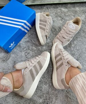 Tenis Adidas Campus Couro Off Bege Feminino Premium 7