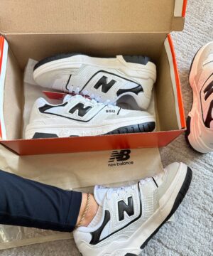 Tenis New balance 550 Branco Preto Feminino Premium 2