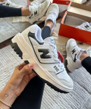 Tenis New balance 550 Branco Preto Feminino Premium 4