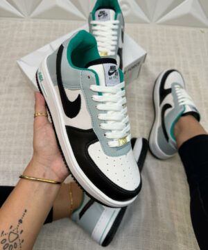 Tênis Nike Air Force 1 Low Green Black Masculino Grade Fechada