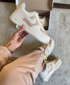 Tenis Nike Air Force Bege Feminino Premium 1