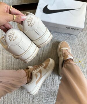 Tenis Nike Air Force Bege Feminino Premium 2