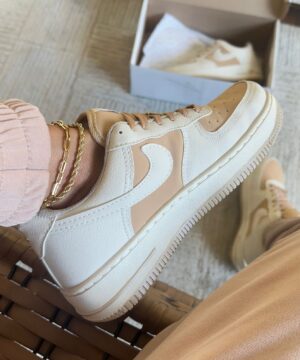 Tenis Nike Air Force Bege Feminino Premium 6