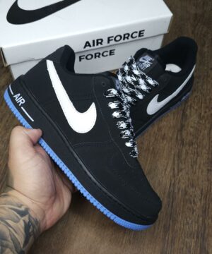 Tênis Nike Air Force Black Phantom Refletivo Grade Fechada
