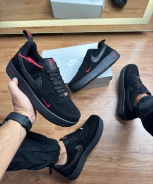 Tênis Nike Air Force Camurça Black Suede Premium Masculino