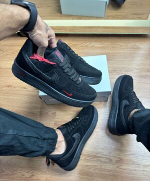 Tenis Nike Air Force Camurca Black Suede Premium Masculino 3