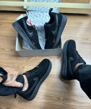 Tenis Nike Air Force Camurca Black Suede Premium Masculino 4