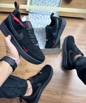 Tenis Nike Air Force Camurca Black Suede Premium Masculino 6