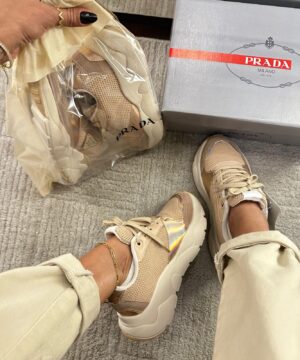 Tenis Prada Milado Dal Bege Feminino Premium 2
