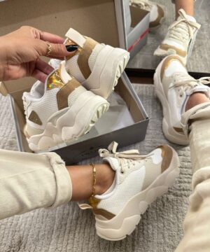 Tenis Prada Milado Dal Branco Bege Feminino Premium 6