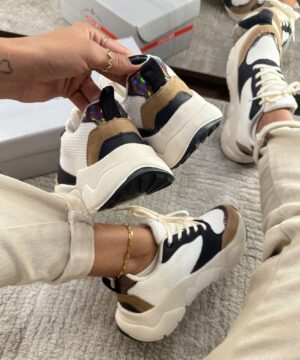 Tenis Prada Milado Dal Branco Preto Feminino Premium 7