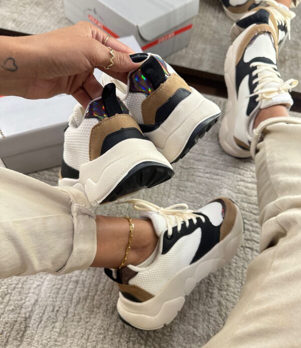 Tenis Prada Milado Dal Branco Preto Feminino Premium 7