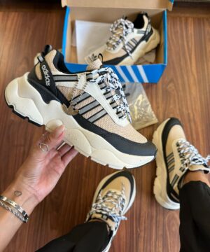 Tenis Adidas Dymond Beje Preto Feminino Premium 5