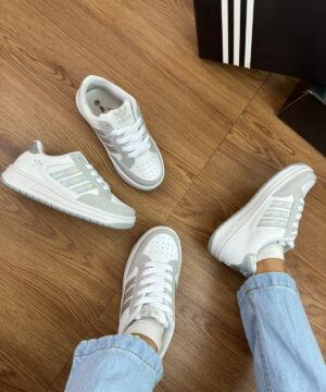 Tenis Adidas Forum Branco Prateado Juvenil 3