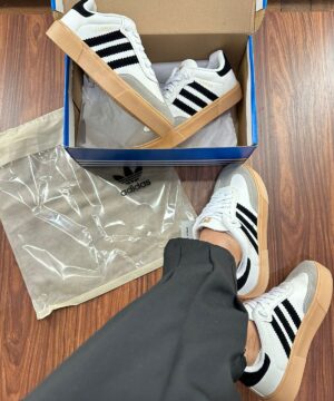 Tenis Adidas Samba Retro Branco Preto Feminino Premium 1