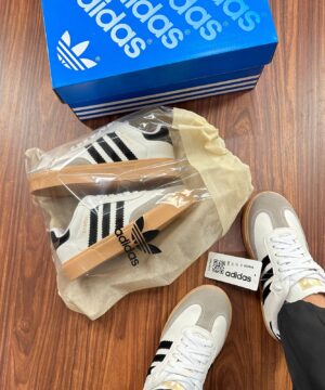 Tenis Adidas Samba Retro Branco Preto Feminino Premium 3