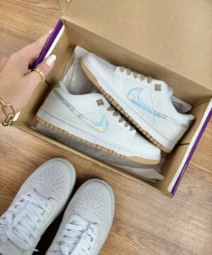Tenis Nike Dunk Low Pro Branco Amendoa Feminino Premium 6