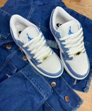 Tenis Nike Jordan Low Branco Jeans Feminino Premium 3