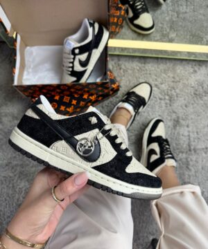 Tênis Nike SB Dunk X Louis Vuitton Branco Preto Feminino Premium