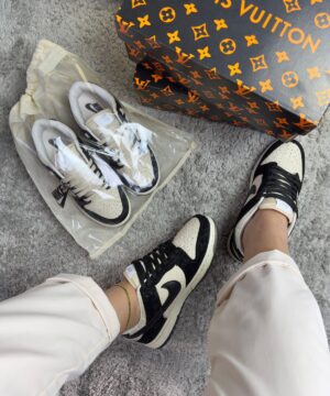 Tenis Nike SB Dunk X Louis Vuitton Branco Preto Feminino Premium 3