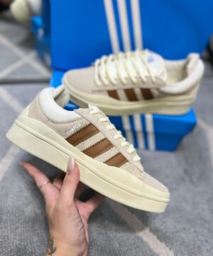 Tenis Adidas Campus Bad Bunny Masculino Branco Marrom Premium 2