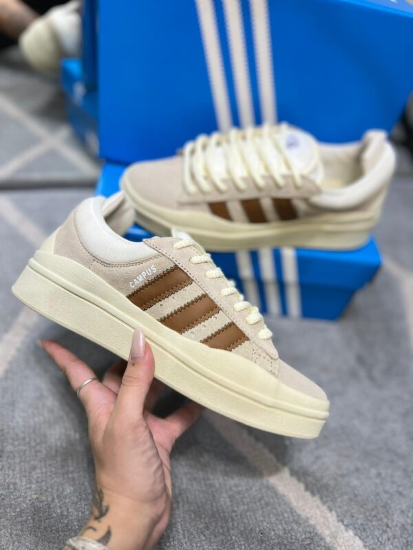 Tenis Adidas Campus Bad Bunny Masculino Branco Marrom Premium 2