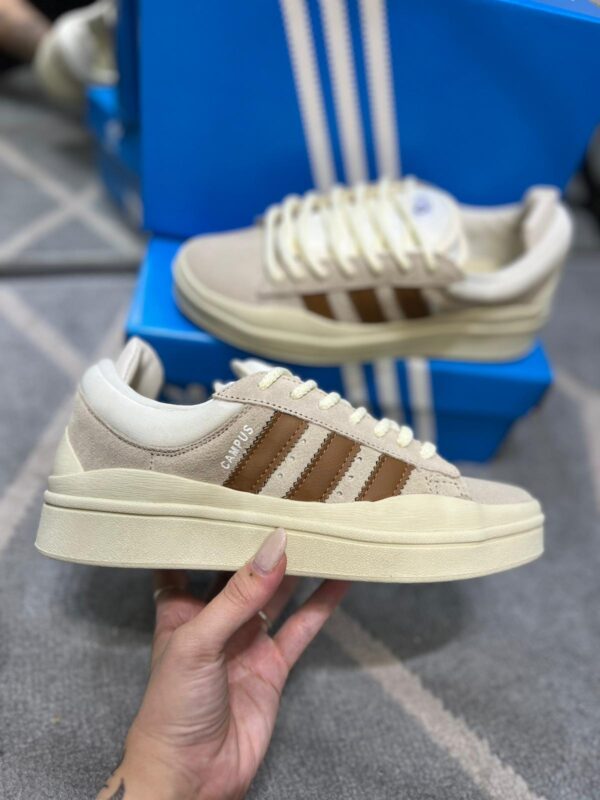 Tenis Adidas Campus Bad Bunny Masculino Branco Marrom Premium 3