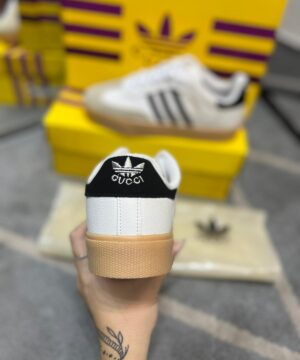 Tenis Adidas Colab GUCCI Samba Retro Branco Verde Feminino Premium