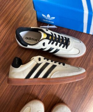 Tenis Adidas Samba Couro BrancoPreto Feminino Premium 2 1