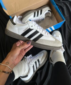 Tenis Adidas Samba Couro BrancoPreto Feminino Premium 3 scaled